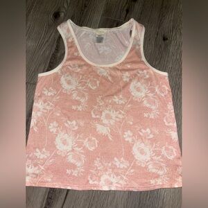 Lucky Brand Knit‎ Tank Top Womens Size Medium- Pink Floral Print Soft